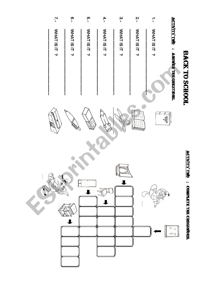 my school worksheet