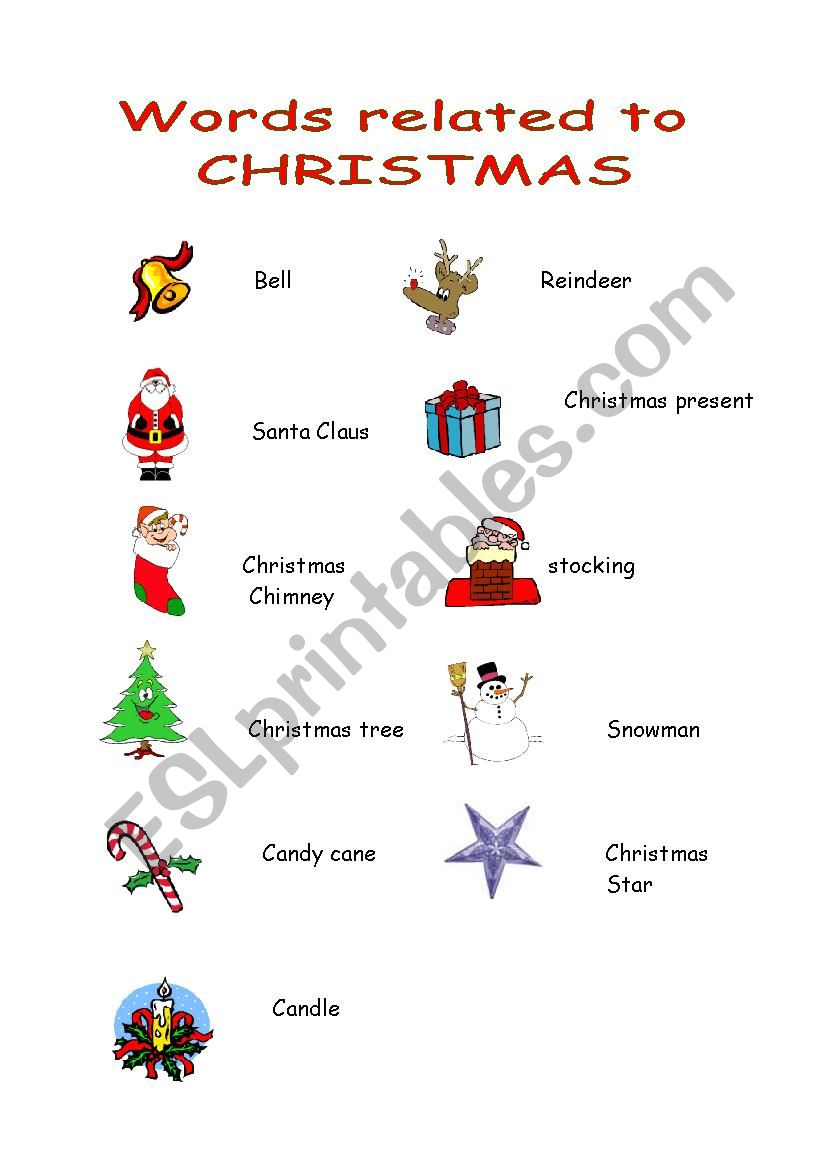 Christmas worksheet