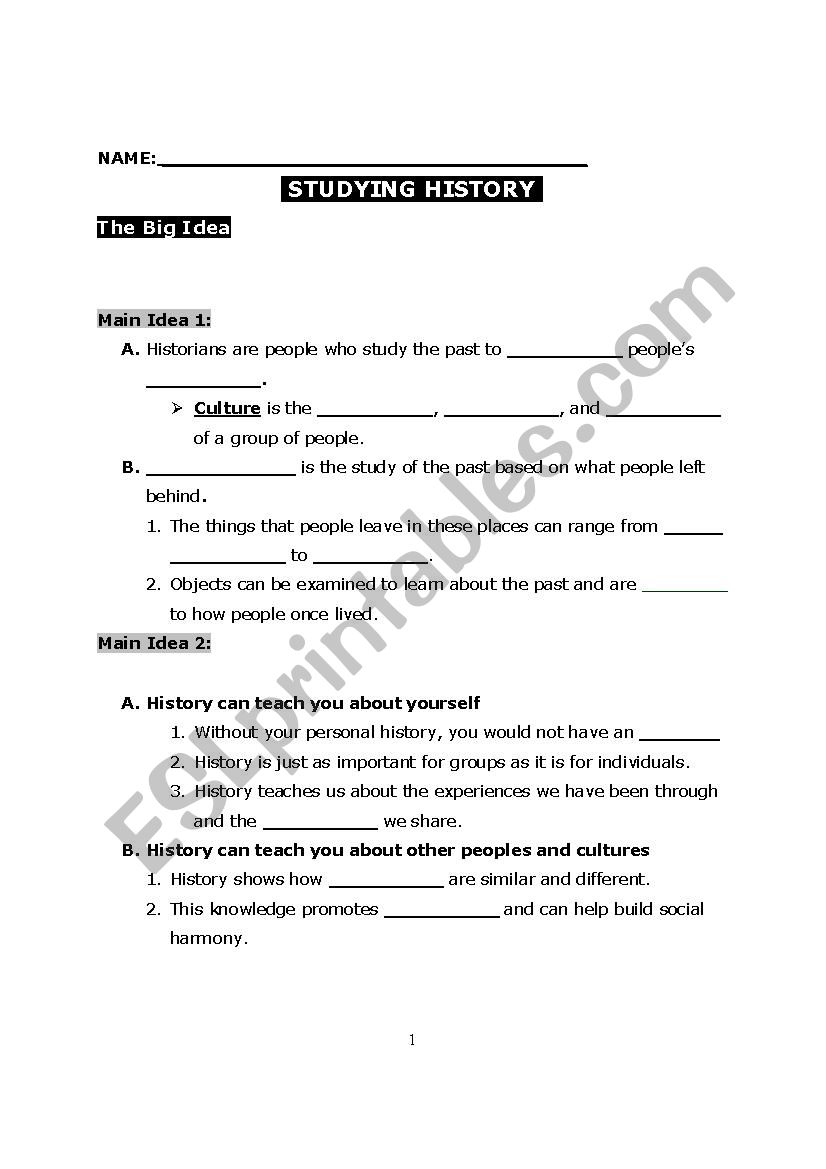 old stone age worksheet