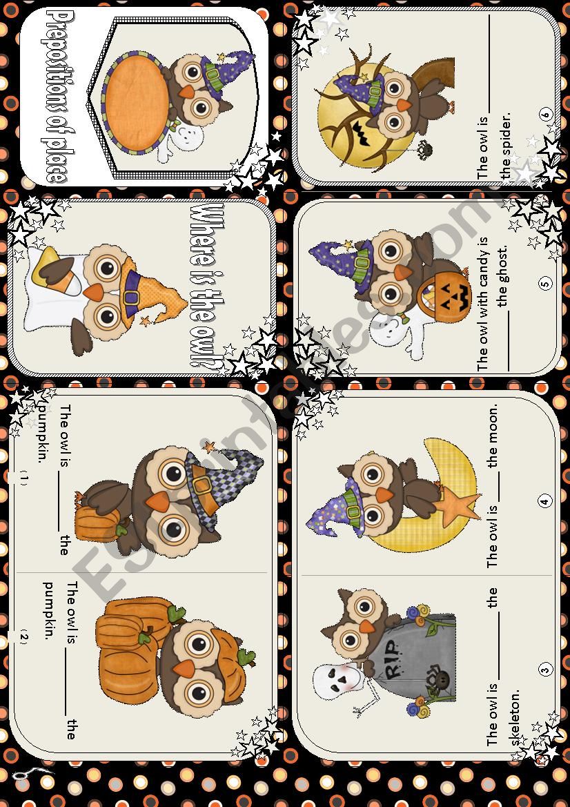 WHERE IS THE OWL? - MINI BOOK worksheet