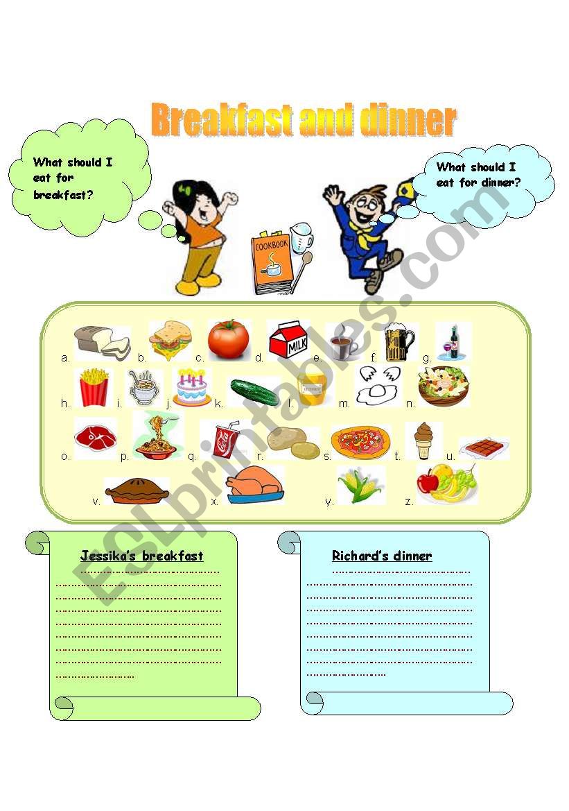 breakfast-and-dinner-esl-worksheet-by-donapeter