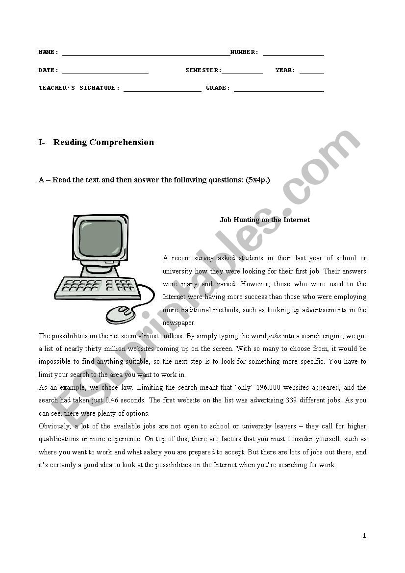 Exam 1 worksheet