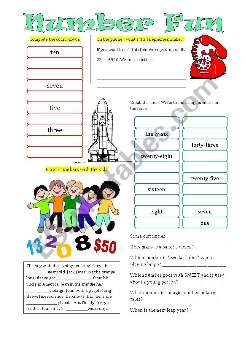 Number Fun worksheet