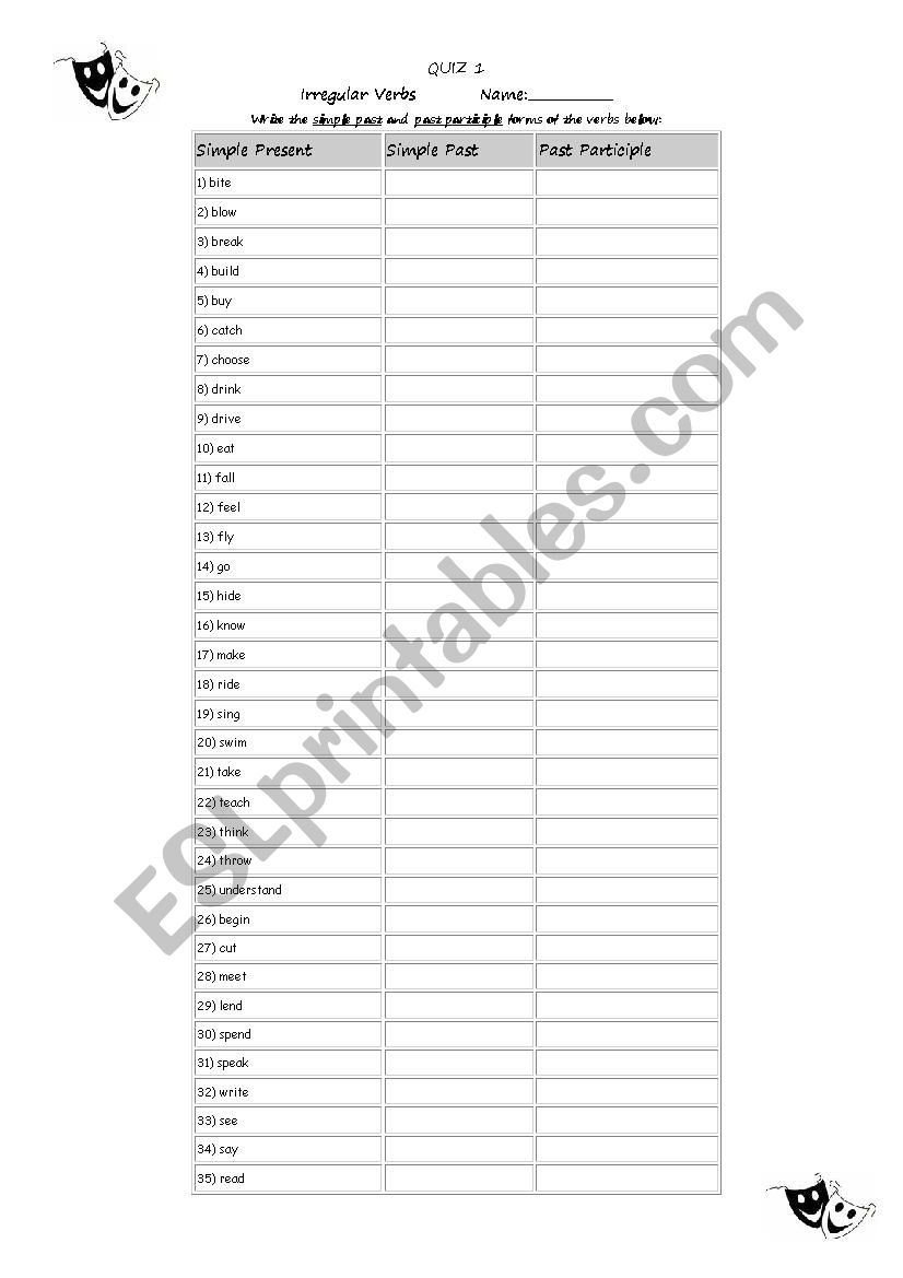 quiz worksheet