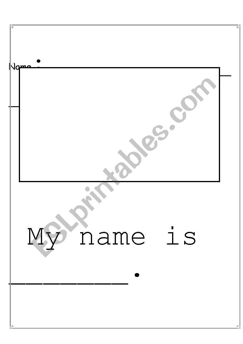 My Name is and Favorite Color ESL worksheet by stephyteach333