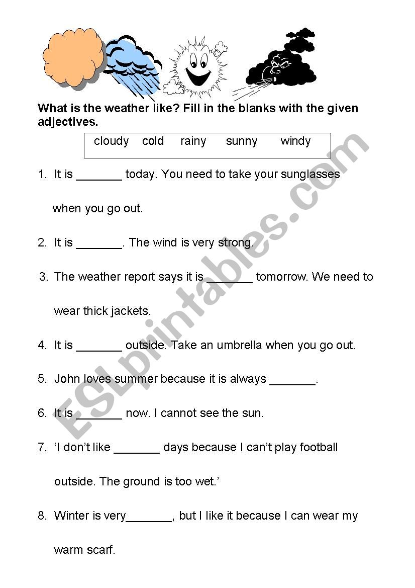 Weather worksheet