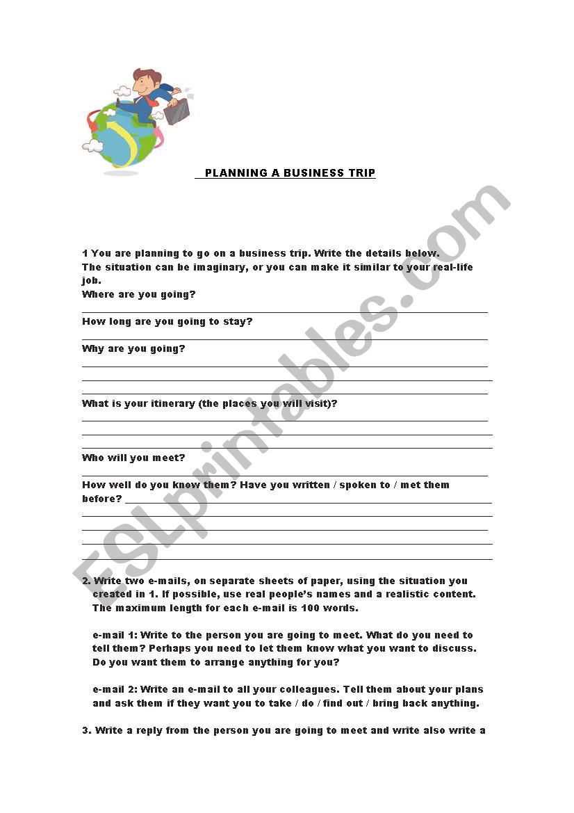 Writing an email exercise worksheet