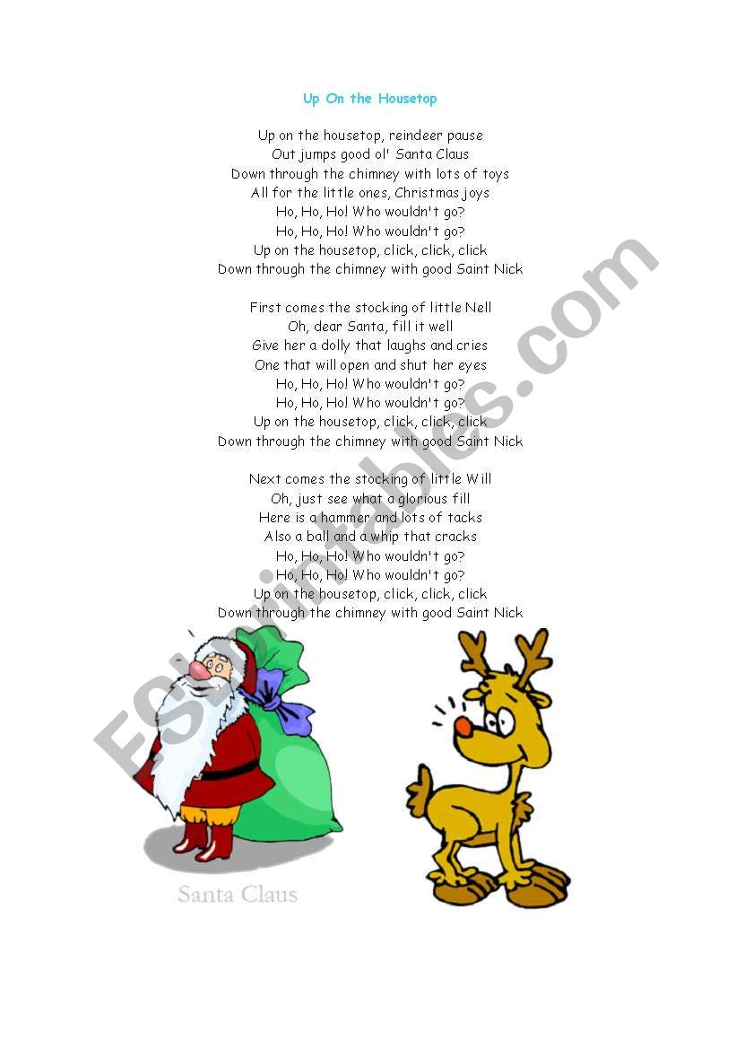 christmas song worksheet