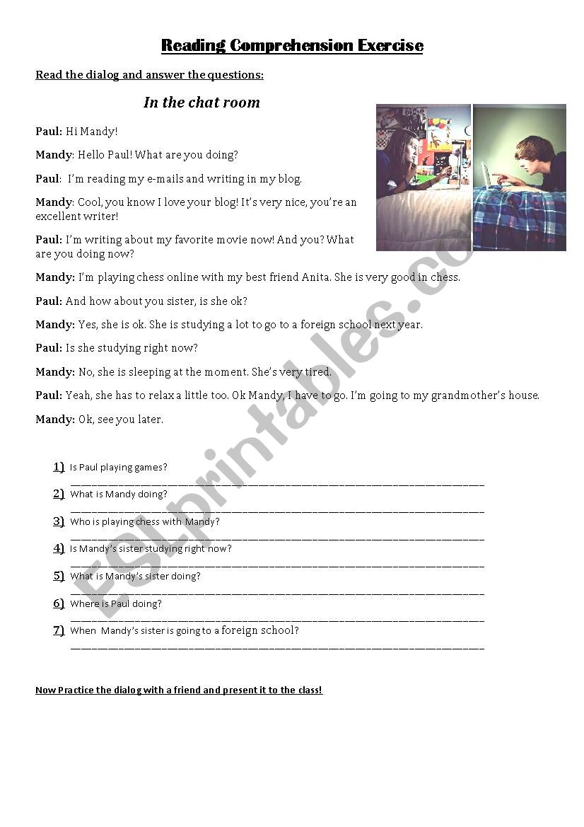 Reading and comprehension exercise 