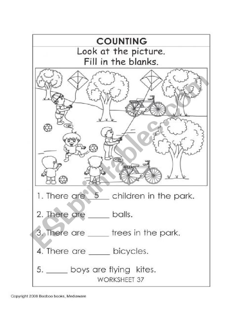 Counting worksheet