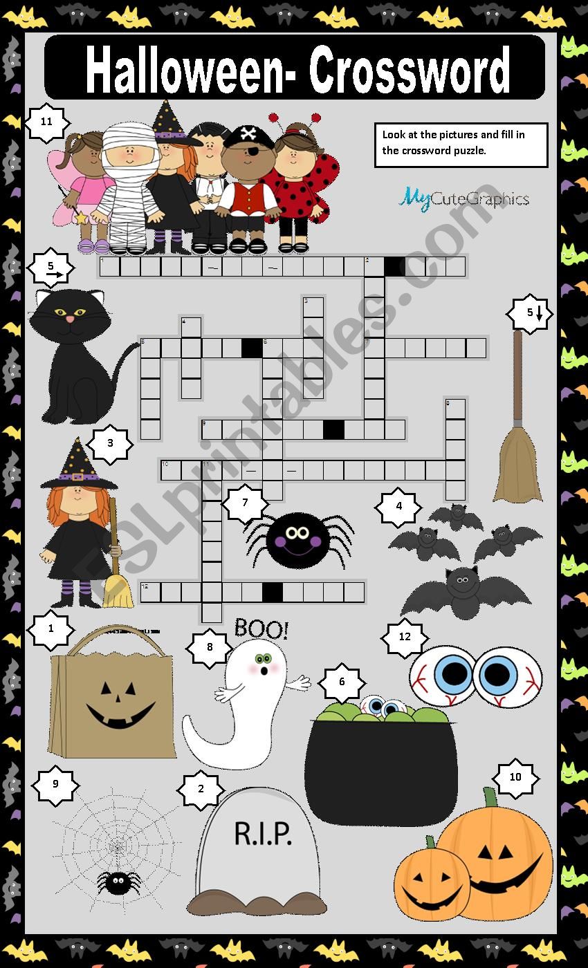 HALLOWEEN - CROSSWORD worksheet