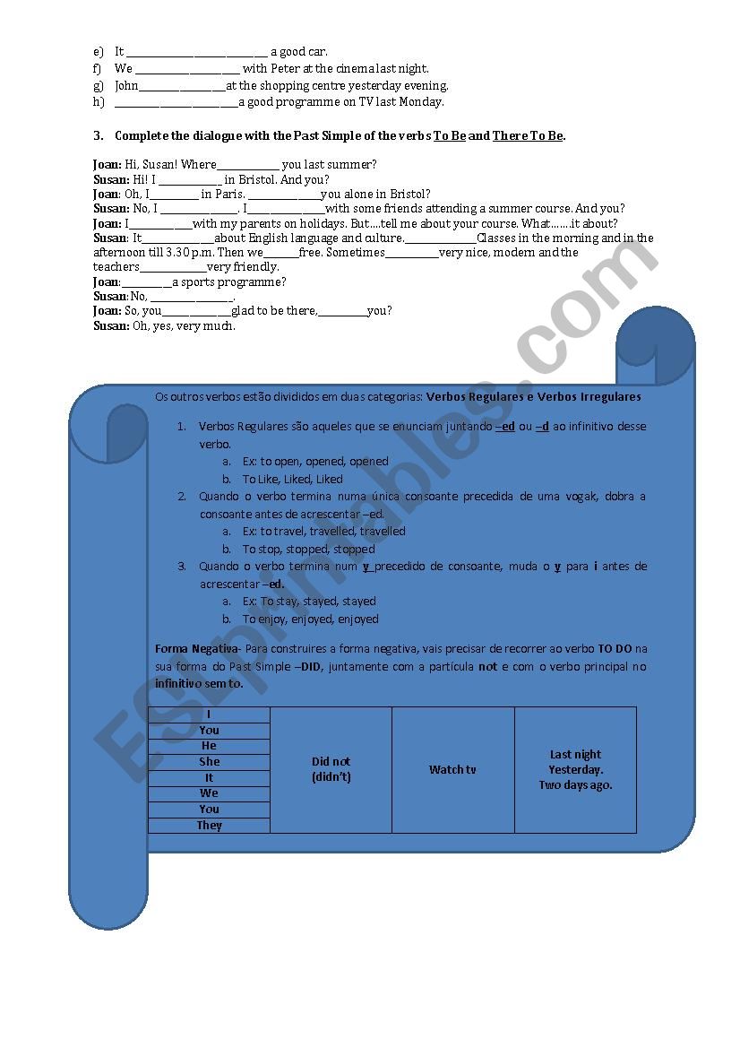 Simple Past worksheet