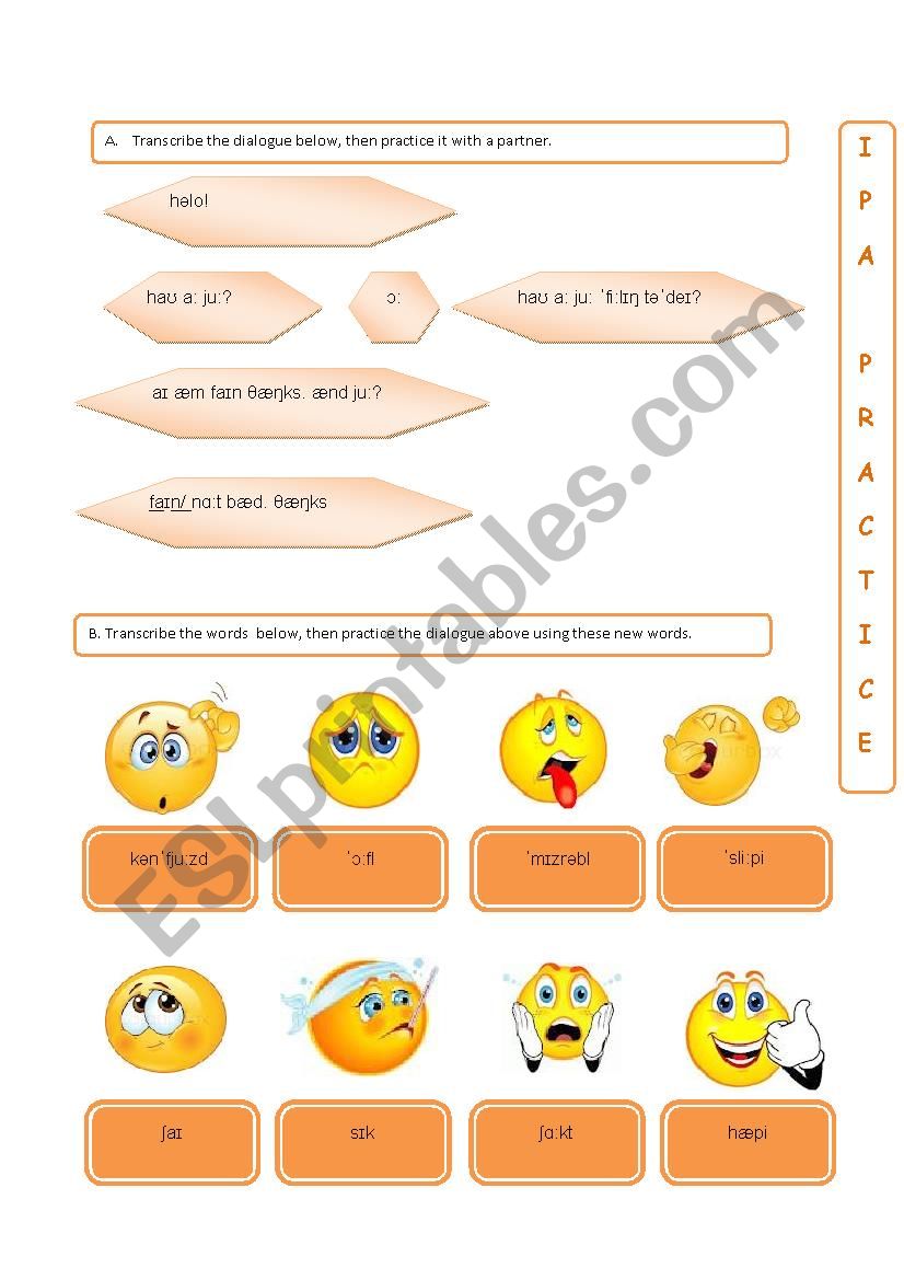 How are you? worksheet