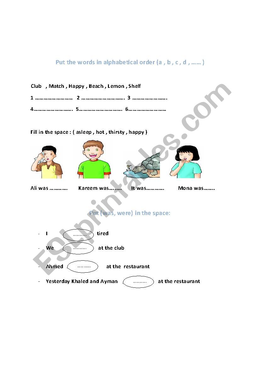 adjectives worksheet