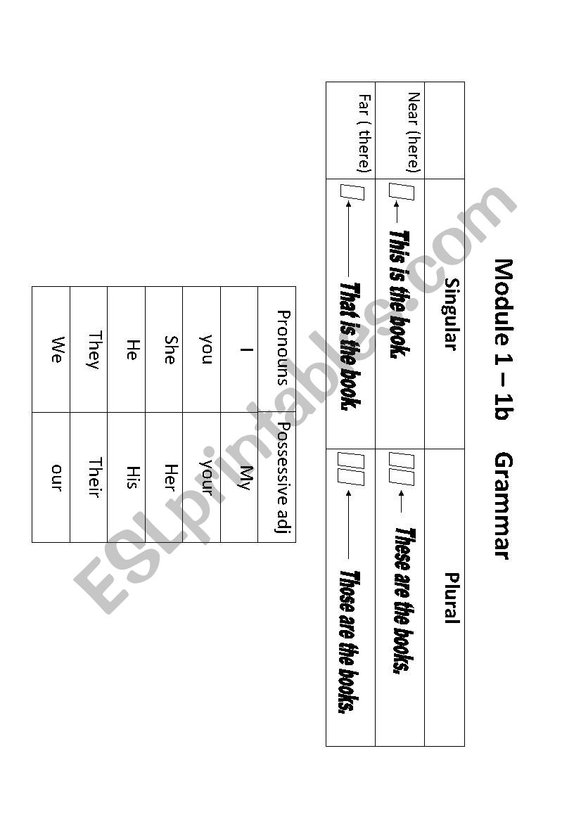Those and these worksheet