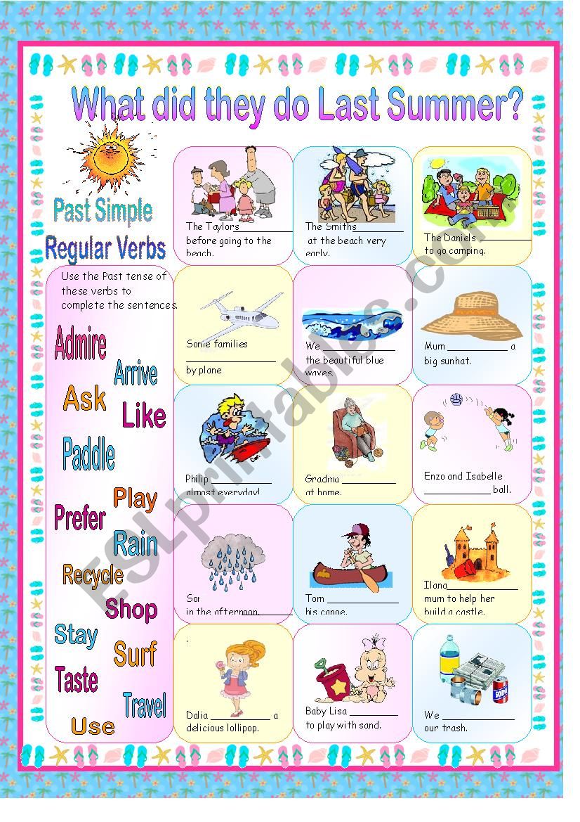 Past Simple Regular Verbs worksheet