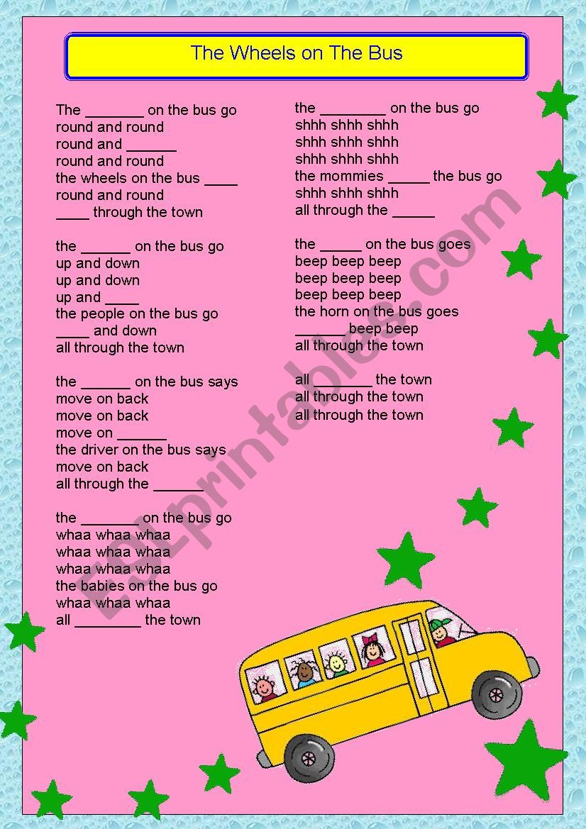 The Wheels on the Bus Song ( with solution)