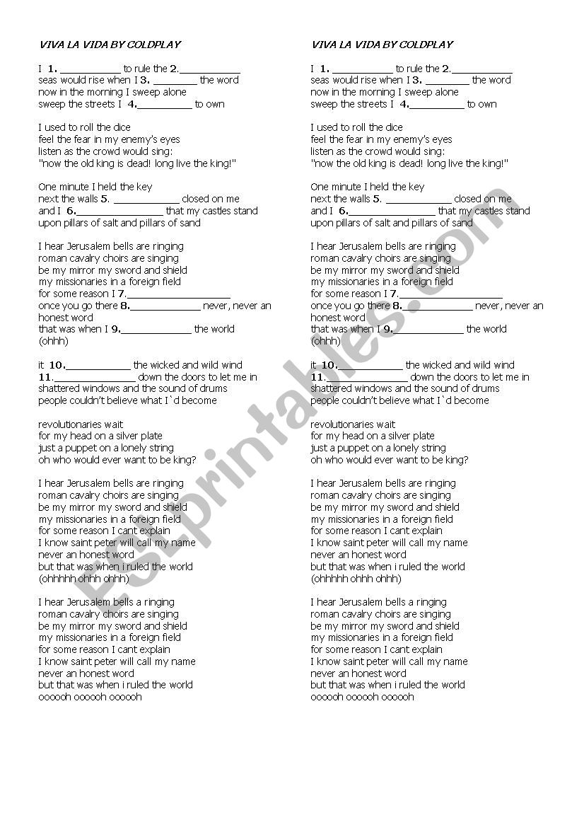 PAST TENSE worksheet