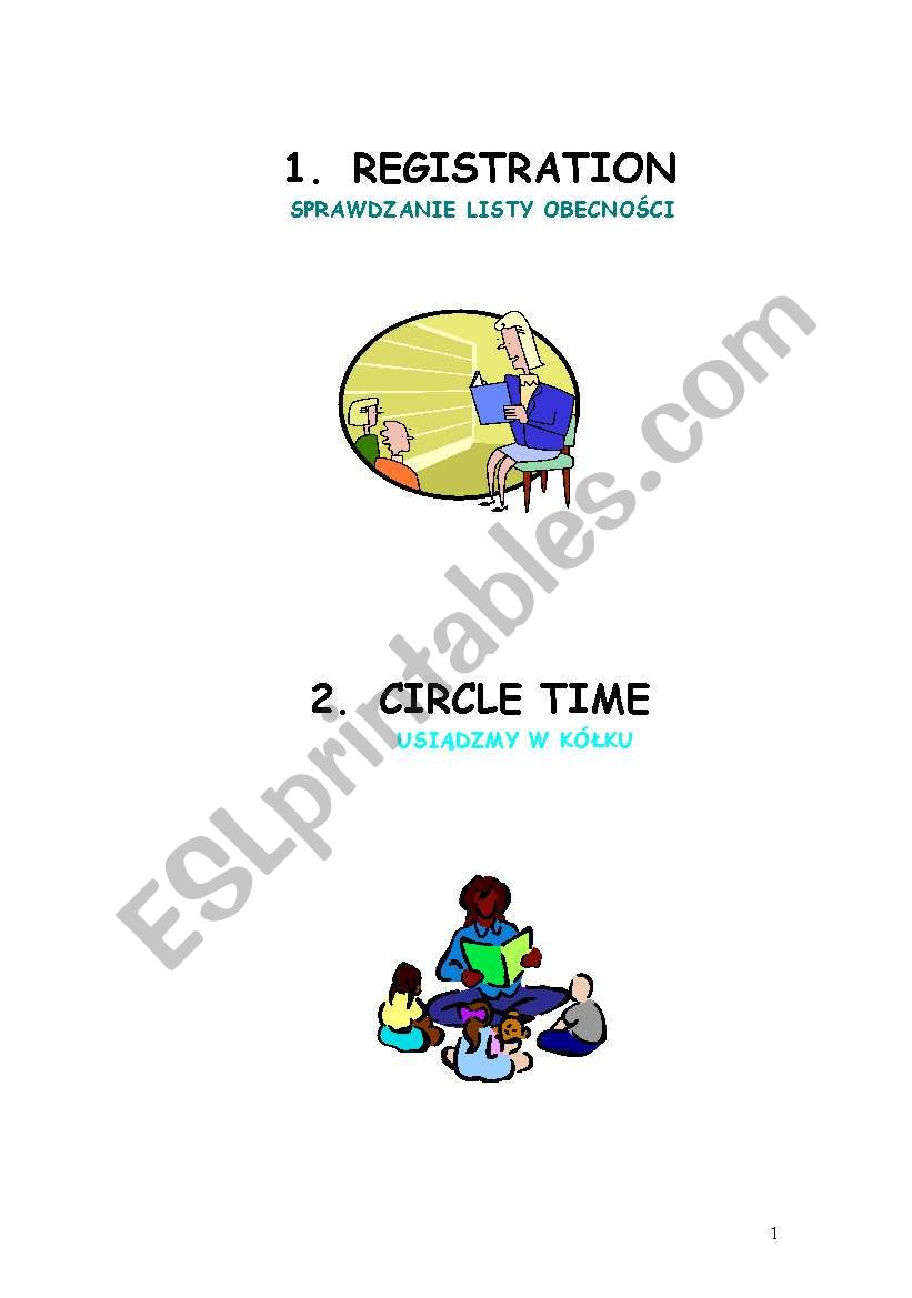 PRIMARY DAILY ROUTINE DISPLAYS ENGLISH-POLISH I