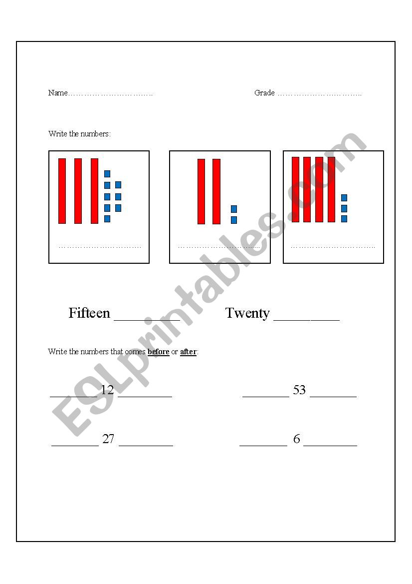 Place value worksheet  worksheet
