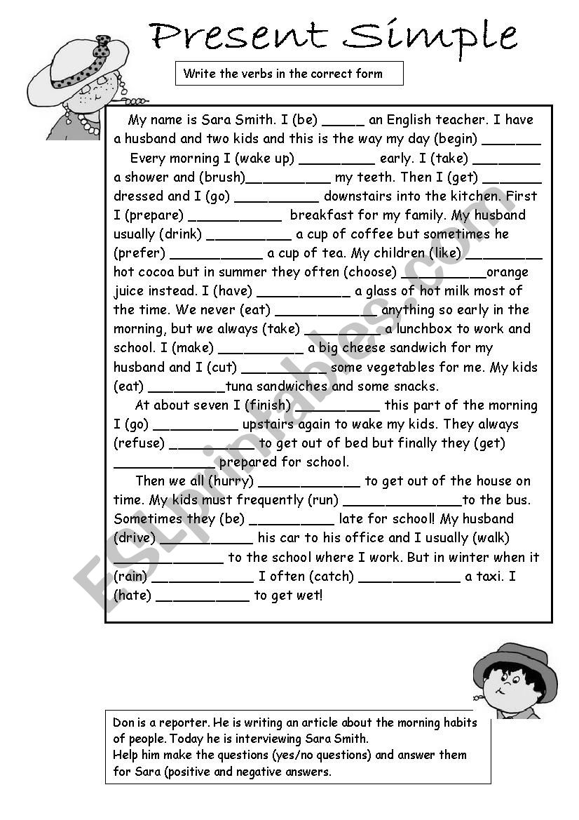 Present Simple worksheet