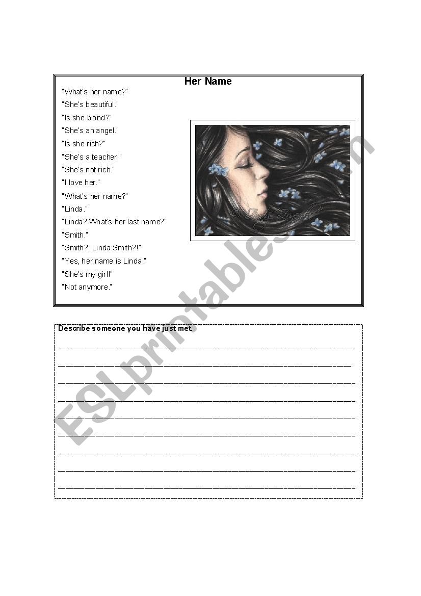 Her Name worksheet