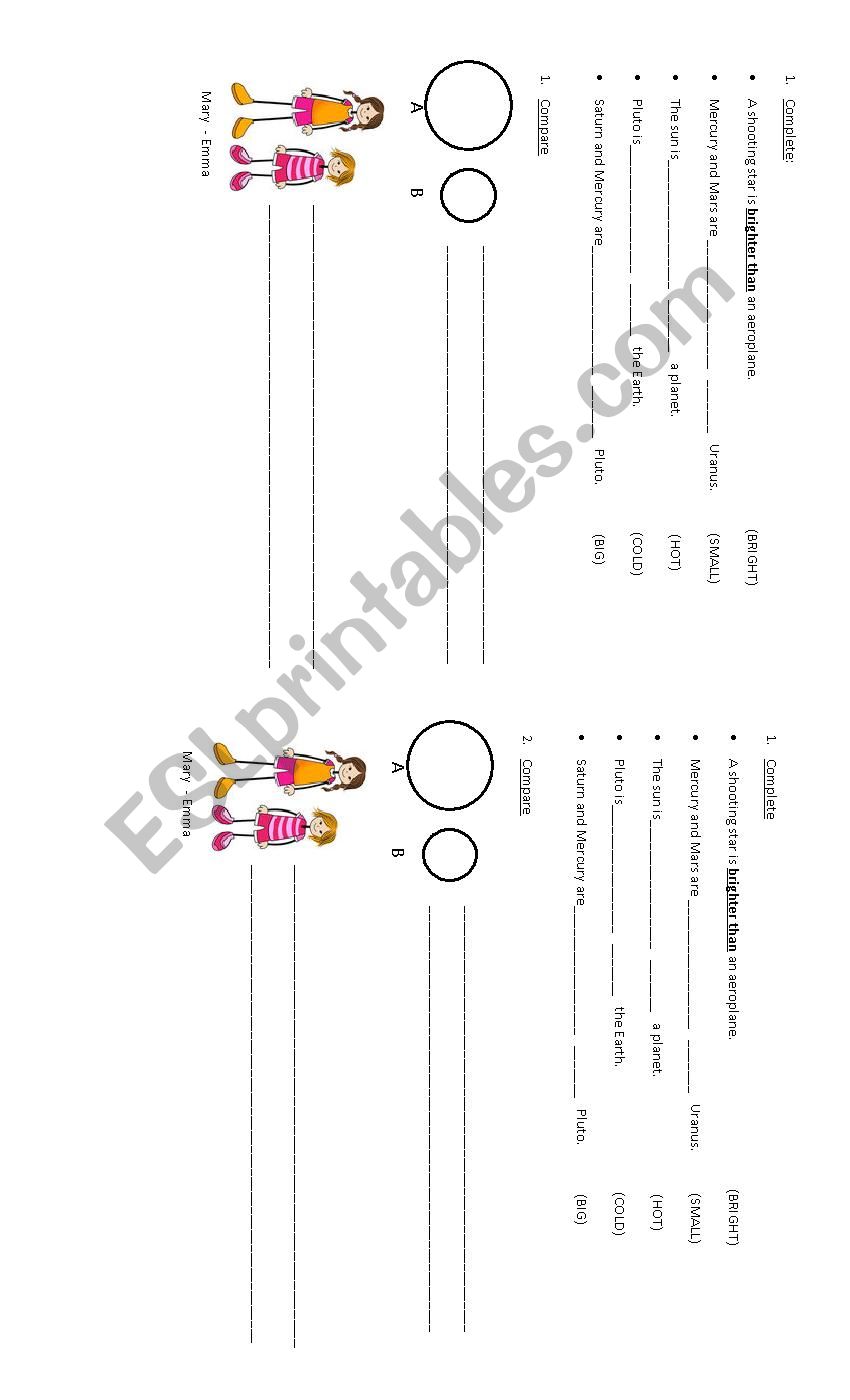 Comparison  worksheet