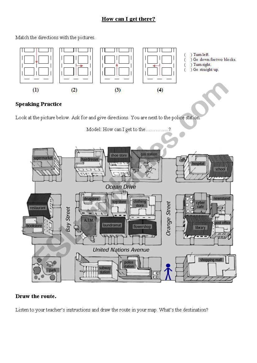 Directions worksheet