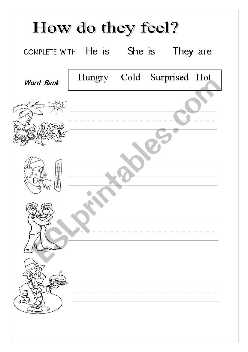 Feelings worksheet