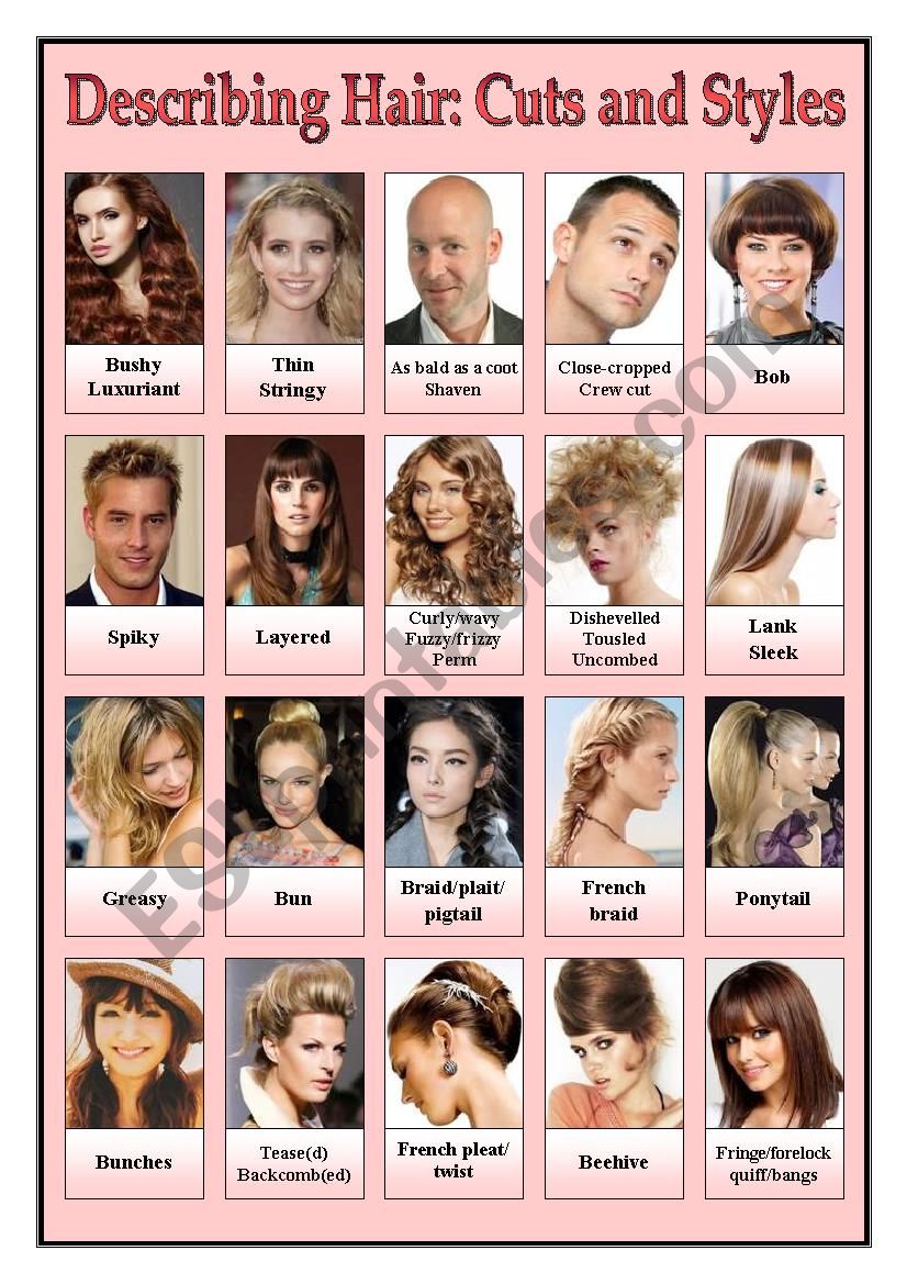 Describing Hair - Cuts and Styles