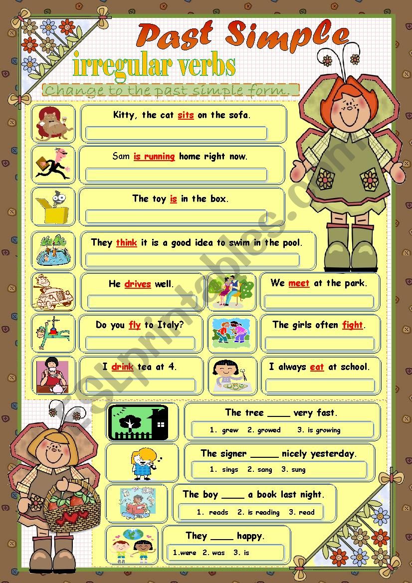 Past Simple -irregular verbs worksheet