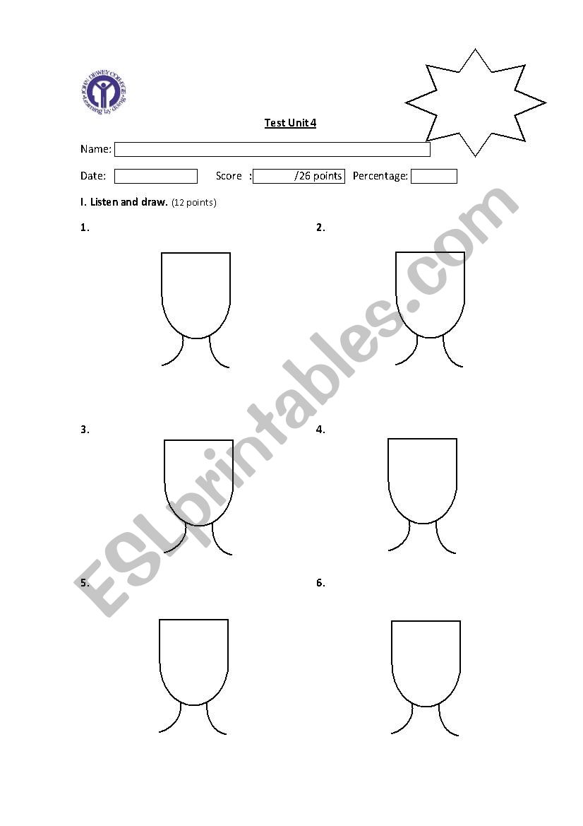 Test Physucal descriptions worksheet