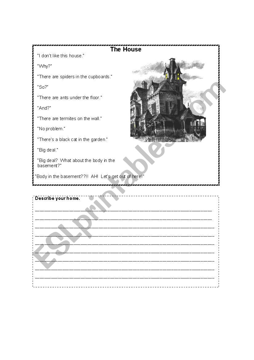 The House worksheet