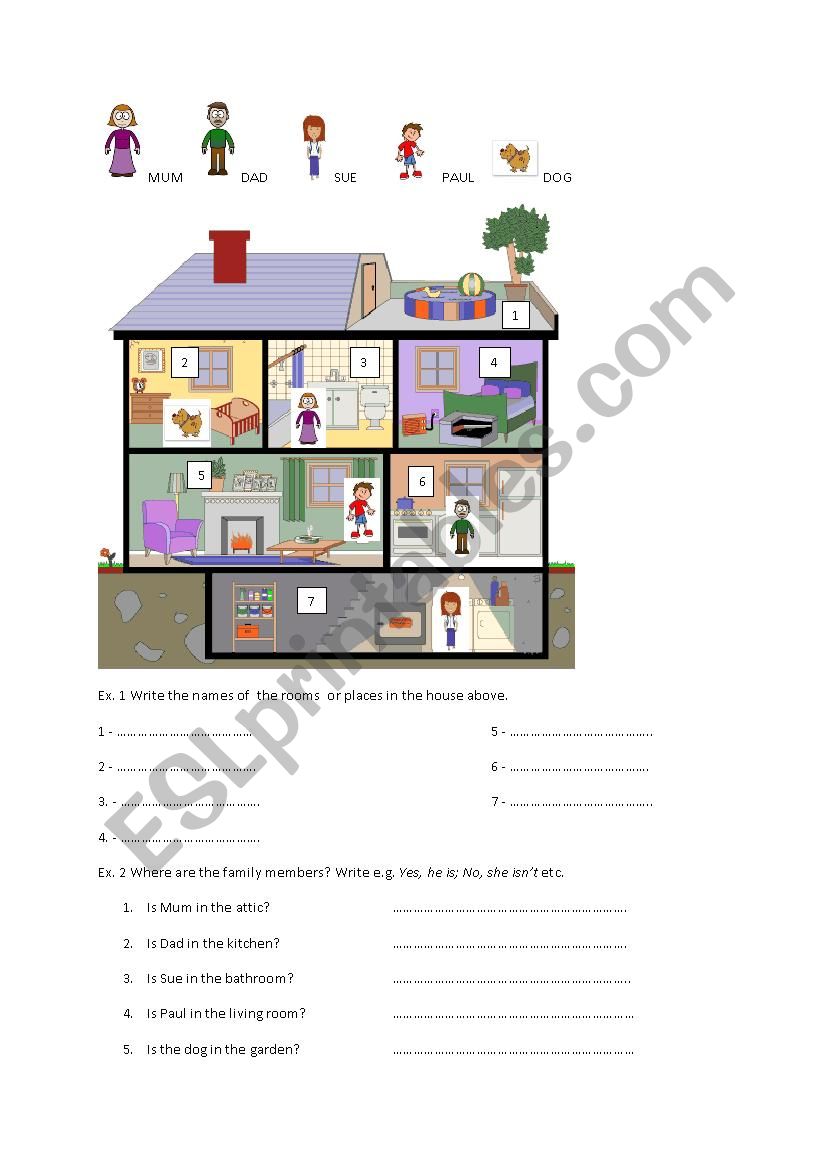 house worksheet