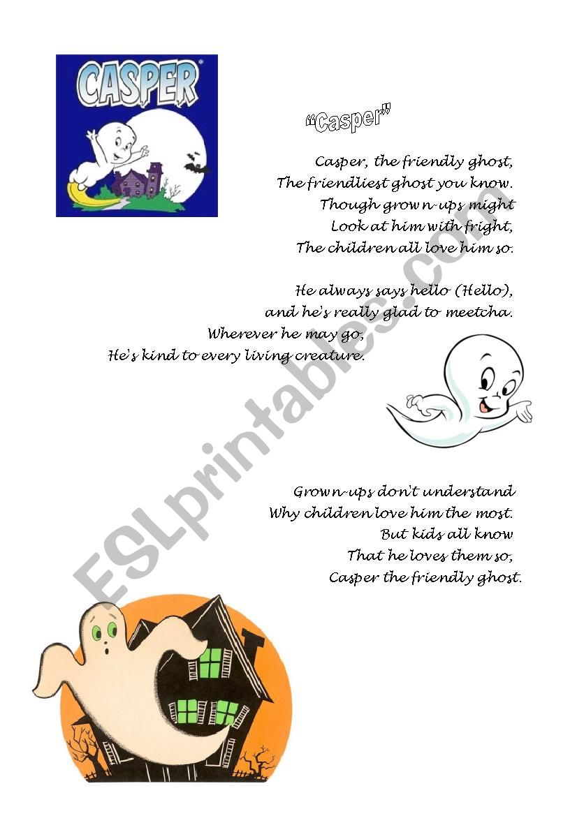 CASPER lyrics worksheet