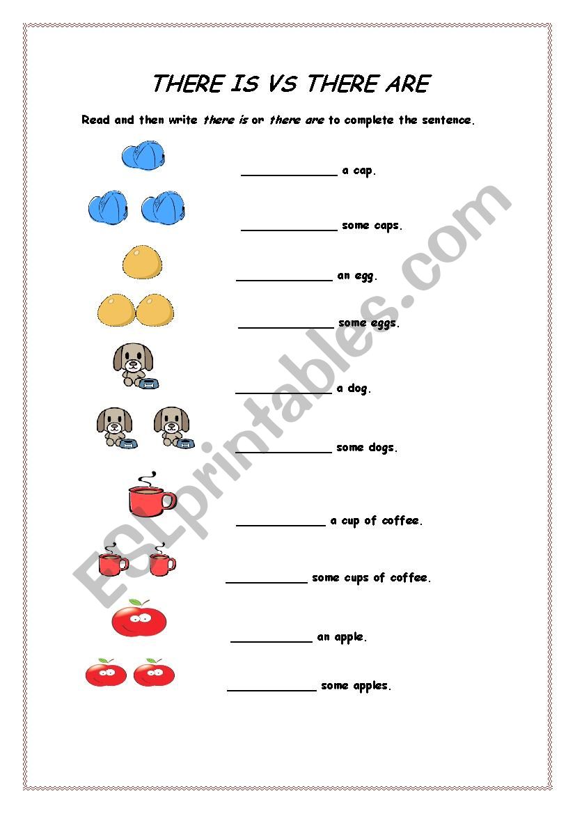 There is vs There are worksheet