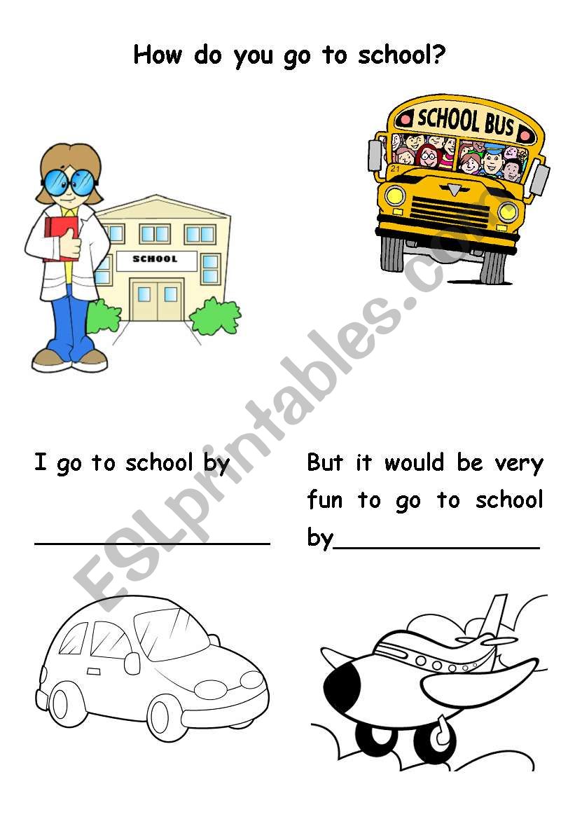 How do you go to school? worksheet