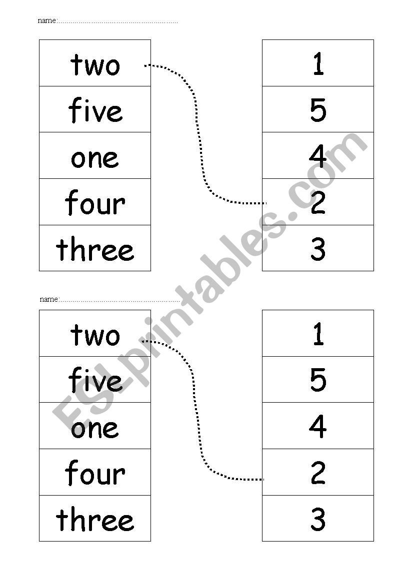 numbers 1-5 worksheet