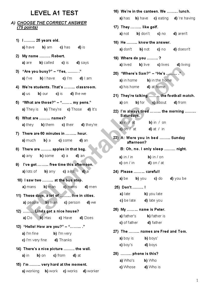 essay topics for esl placement test