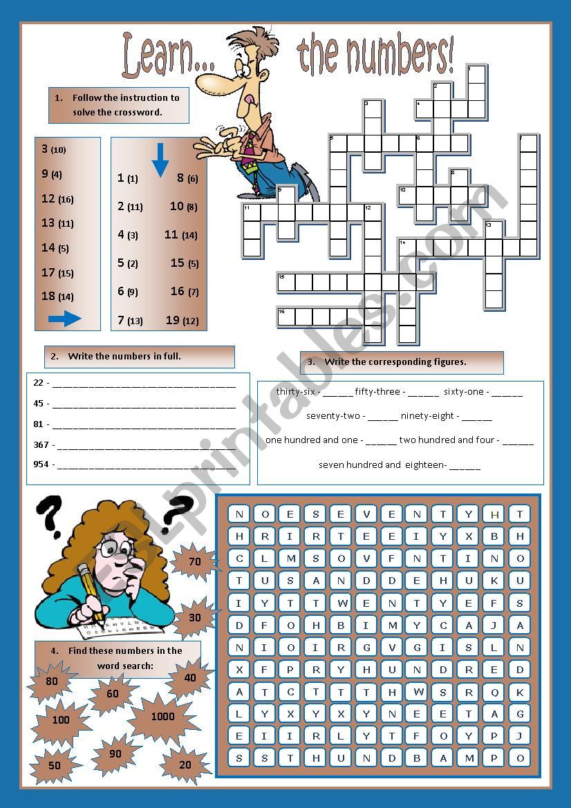 Learn...the numbers! worksheet