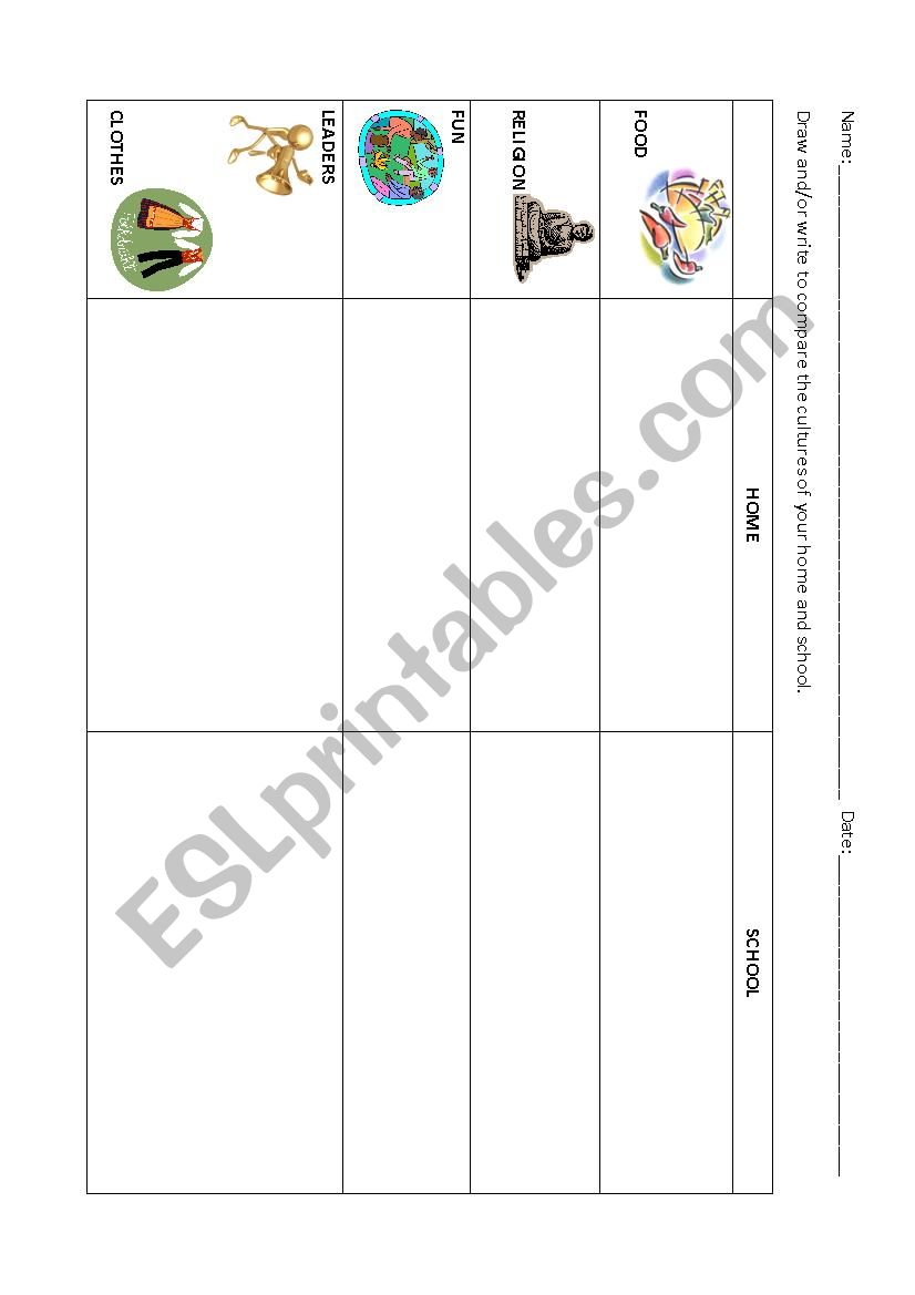 Culture Comparison - Home vs. School