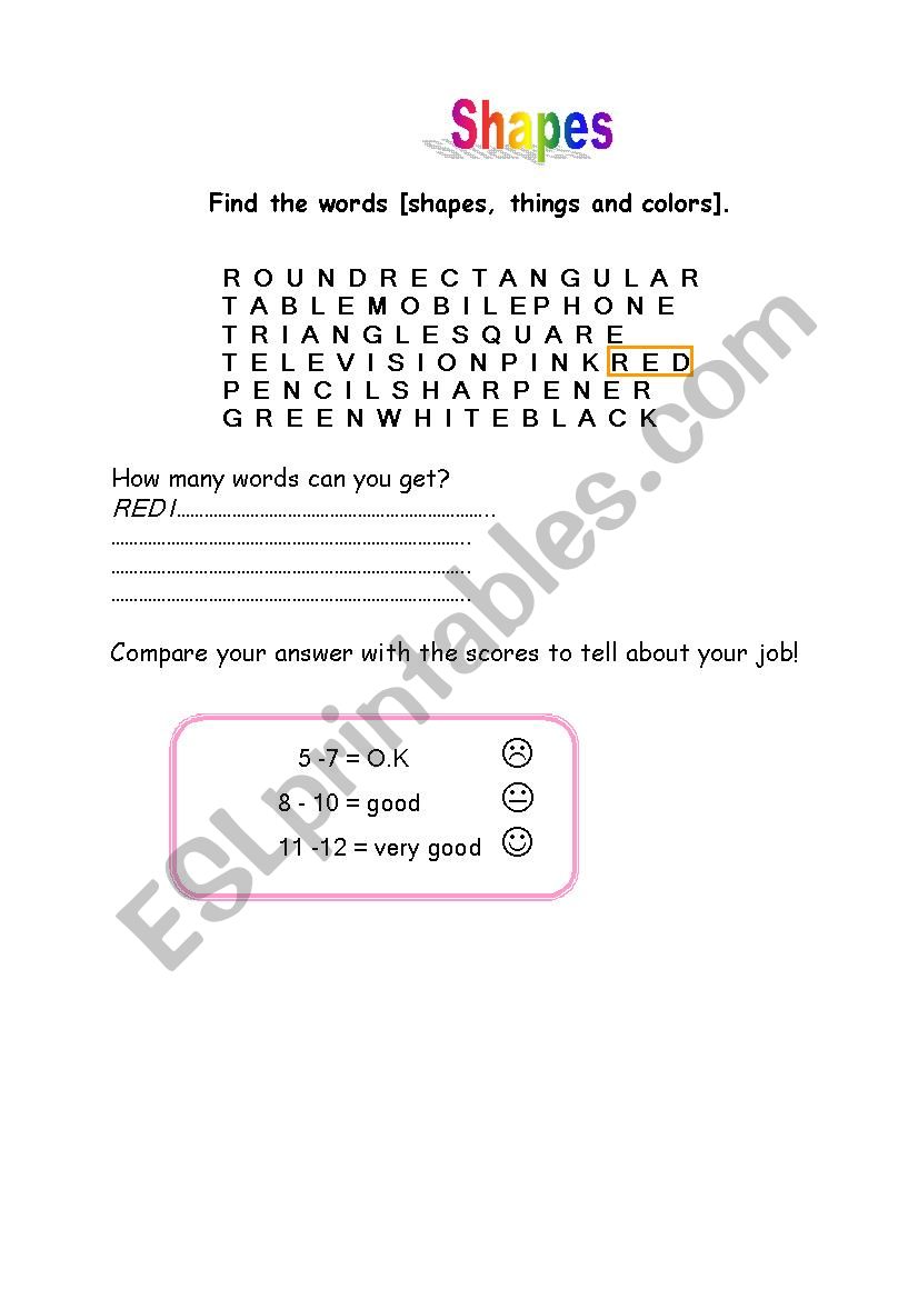 Find the words in the grids. worksheet