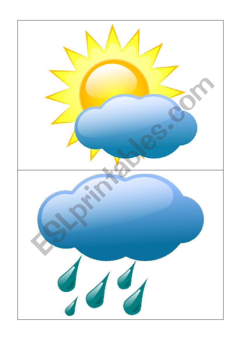 Weather Flashcards worksheet