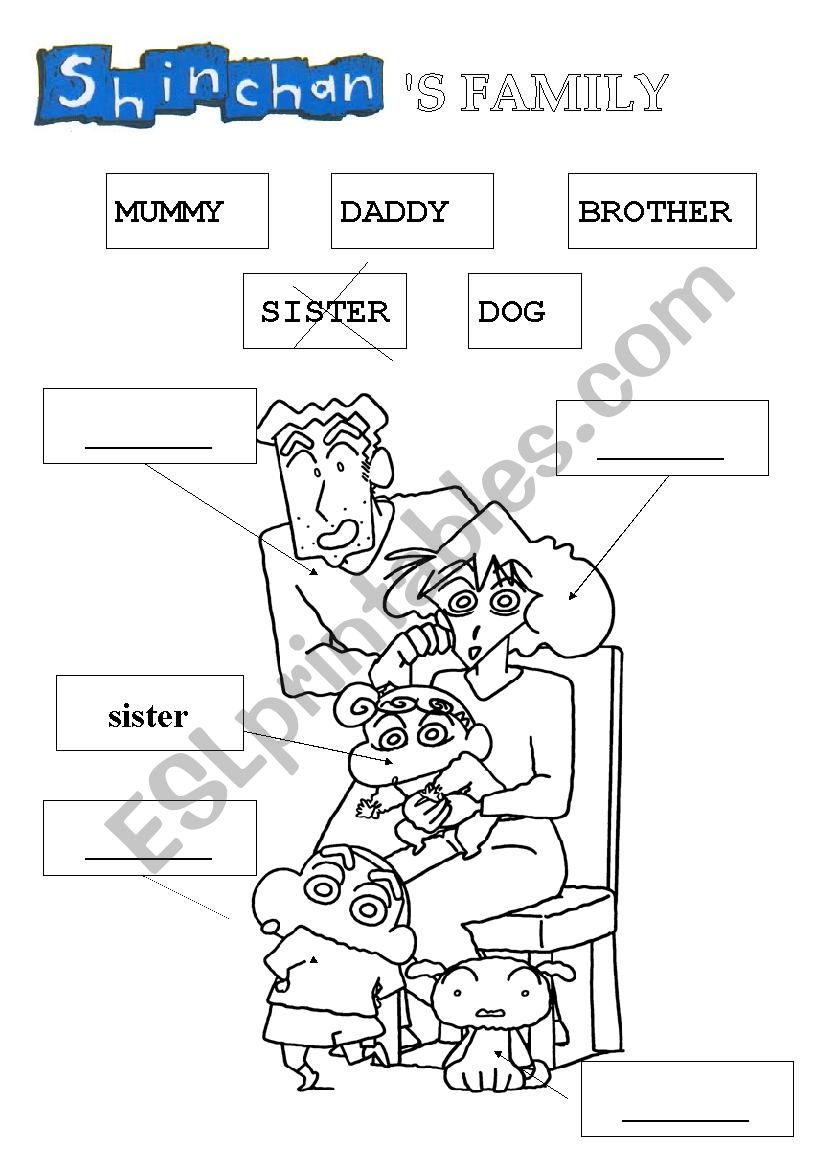SHIN CHANS FAMILY worksheet