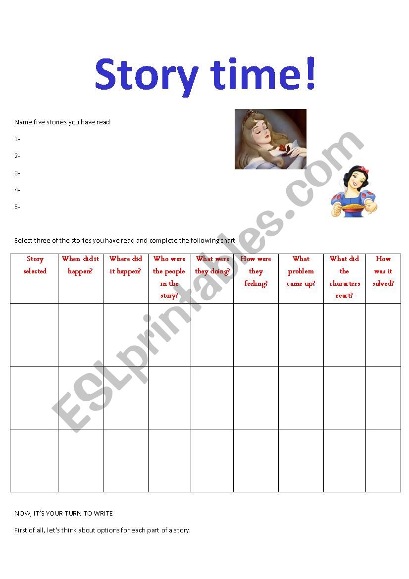 Story or narrative writing for children