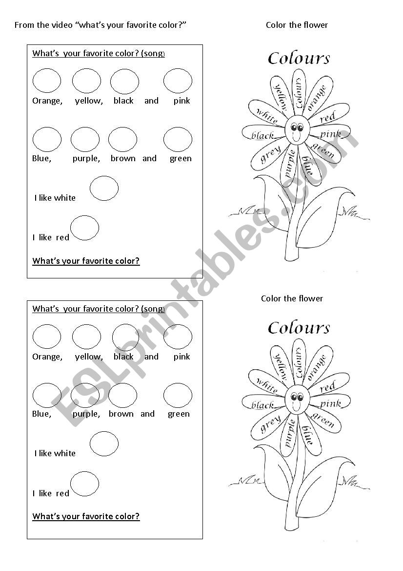 whatīs your favorite color? song and activities whatīs your favorite color? song and activities