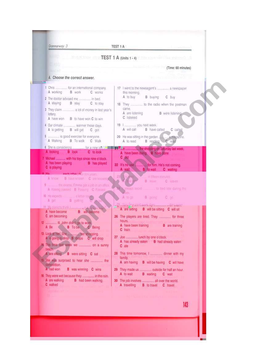 test 1 worksheet