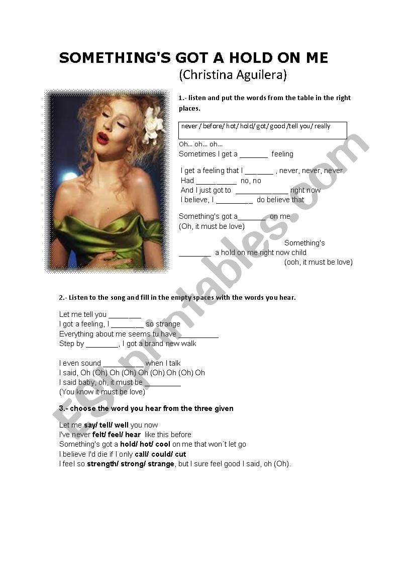 SOMETHINGÂ´S GOT A HOLD ON ME (Christina Aguilera)