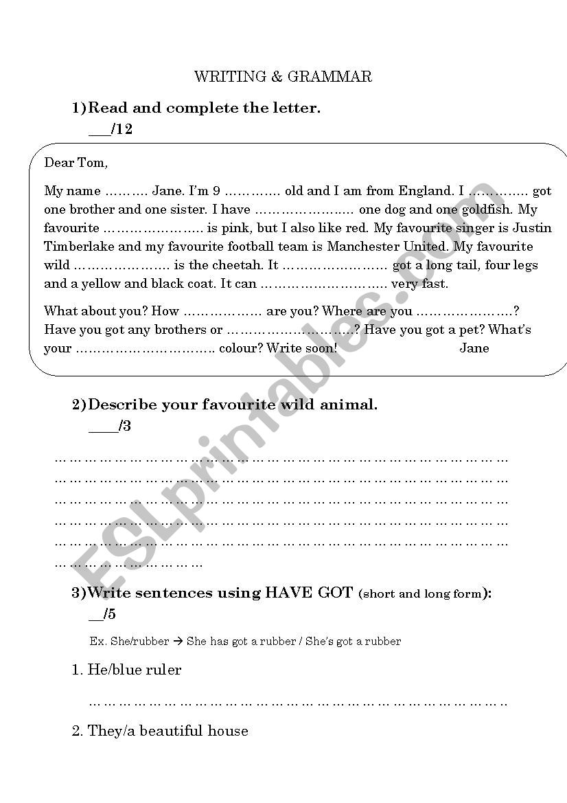 Testt worksheet Testt worksheet