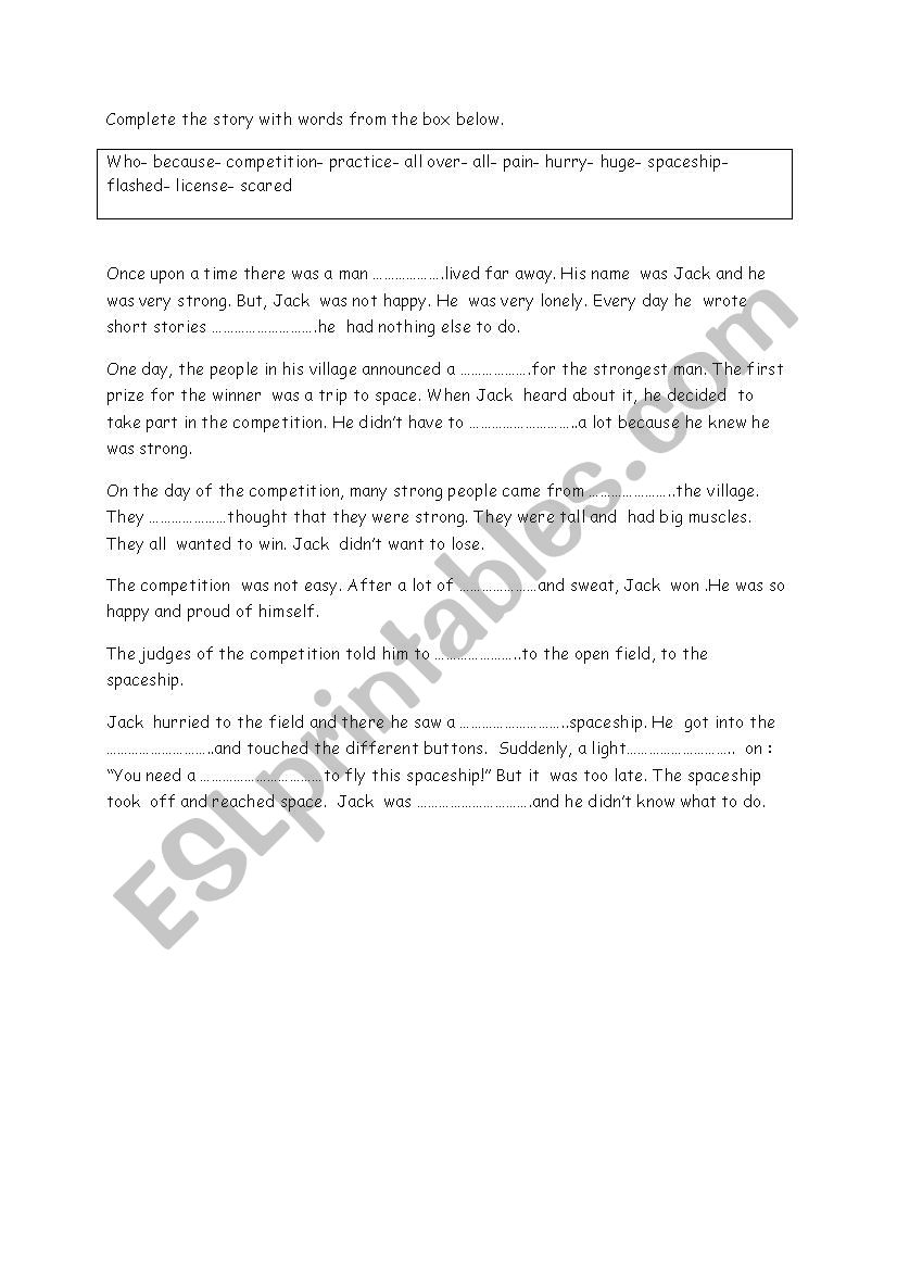 grammar worksheet